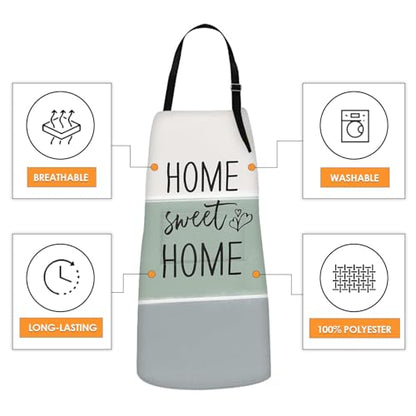 Britimes Apron with Pockets, 32x28 inch, 2 Pack, Sage Green - color: Cream Green