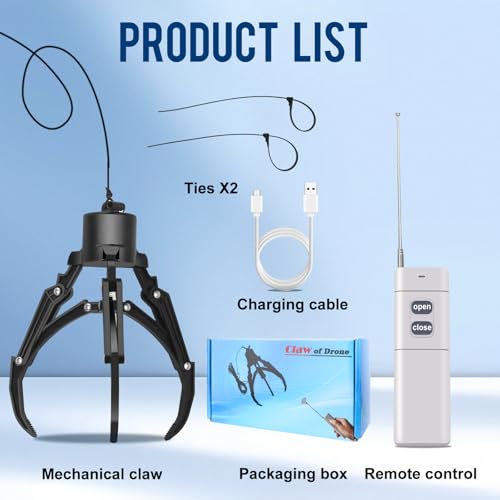 Drone Mantis Claw Hook Gripper Grasp & Airdrop System - 360° Pinpoint Delivery Kit Smart Payload Carrier for D JI Mini 4 Pro/4/3/2, Air 3/2/2S & Mavic Series - Rescue/Fishing/Targeted Delivery Solutions (Airdrop Unit Only, Drone Not Included)