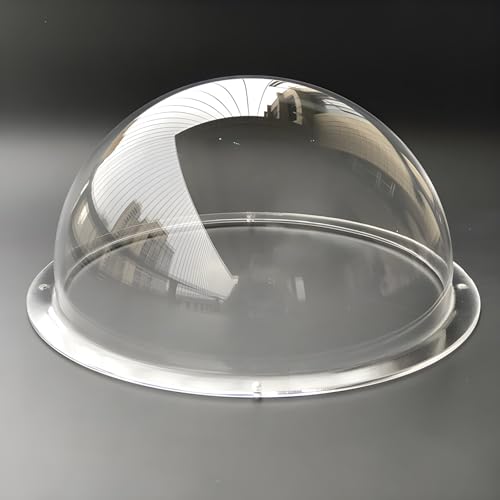 8.6 inch Acrylic Clear Dome Cover, Transparent Hemisphere Protective Glass for Surveillance Security Cameras, CCTV Replacement Plexiglass Lens Cap with a Diameter of 219mm