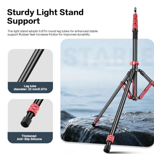 FreeSea MT-02 Aluminum Alloy Photography Light Stand, Adjustable Tripod - size: 102inch
