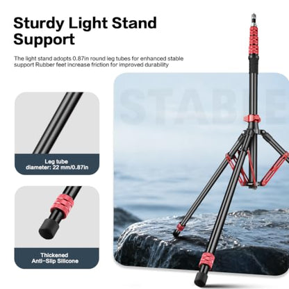 FreeSea MT-02 Aluminum Alloy Photography Light Stand, Adjustable Tripod - size: 102inch