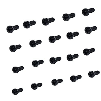 Cell Phone Screws Replacement Kit 20 Pack - Tiny Screws with Small Screwdriver for Samsung LG Android Smartphones Eyeglasses Sunglasses Repair (Black)