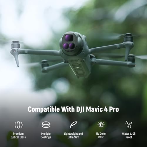 NEEWER 4 Pack ND Filter Set Compatible with DJI Mavic 4 Pro - size: Mavic 4 Pro, style: 4 Pack ND
