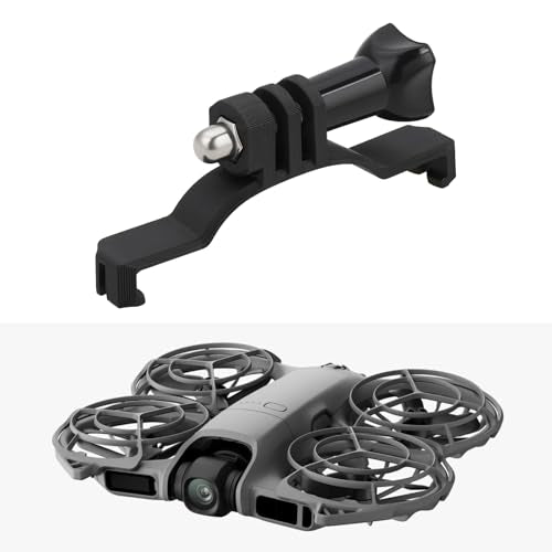 ECSiNG Extension Sports Camera Mount Holder Bracket Compatible with DJI NEO 2 Black 12x32x77.4mm