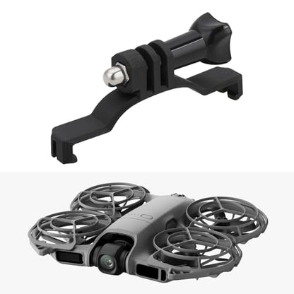 ECSiNG Extension Sports Camera Mount Holder Bracket Compatible with DJI NEO 2 Black 12x32x77.4mm