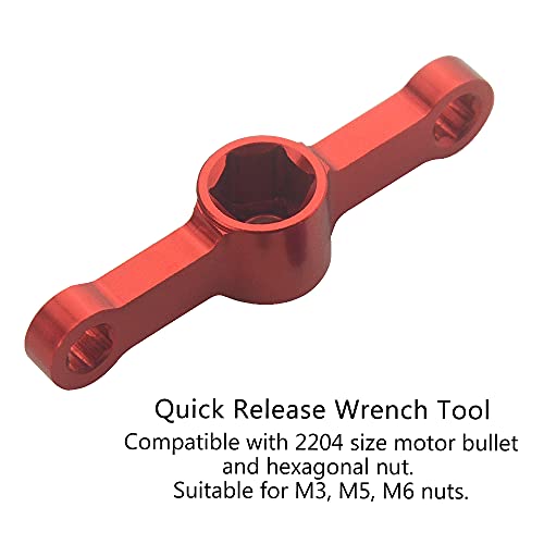 WMYCONGCONG 25 PCS M5 Aluminum Nylon Lock Nuts M5 Flange Nylon Insert Self-Locking Nut with Quick Release Wrench Tool for RC Drone FPV Parts
