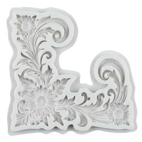 Baroque Relief Flower Polymer Clay Mold Baroque Silicone Molds - color: Style L