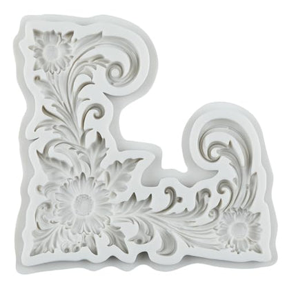 Baroque Relief Flower Polymer Clay Mold Baroque Silicone Molds - color: Style L