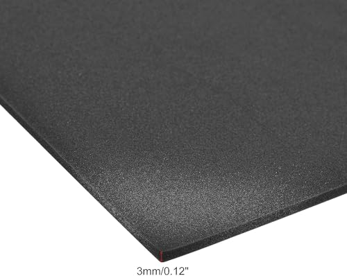 Boxonly EVA Foam Sheets Roll for Cosplay Halloween Model Making Mounting Photos Presentations DIY Arts and Crafts EVA Craft Foam Sheets Craft Sheet Black 250 x 250 x 3mm 8pcs - size: 250 x 250 x 3 mm