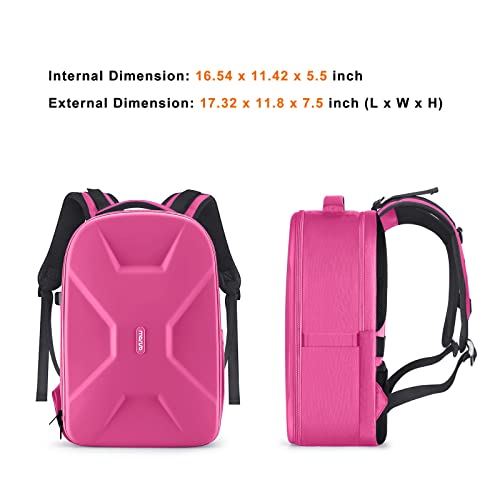 MOSISO Camera Backpack, DSLR/SLR/Mirrorless Photography Camera Bag - color: Rose Red