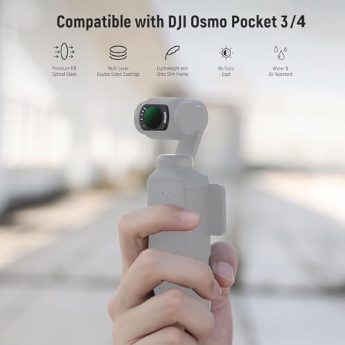 NEEWER Magnetic Filter Set Compatible with DJI Osmo Pocket 3 4 Xtra Muse - style: ND2-32&CPL&Effect Filter