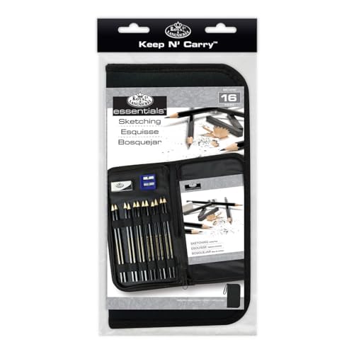 Drawing and Sketching Pencil Set In Zippered Carrying Case - size: 1 Count (Pack of 1), style: Sketching