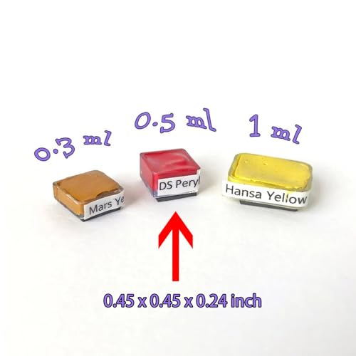 FCLUB 200PCS Mini Square Watercolor Pans, White 0.5ml Empty Paint Pans - color: White, size: 200 Pieces 0.5 ml Pans