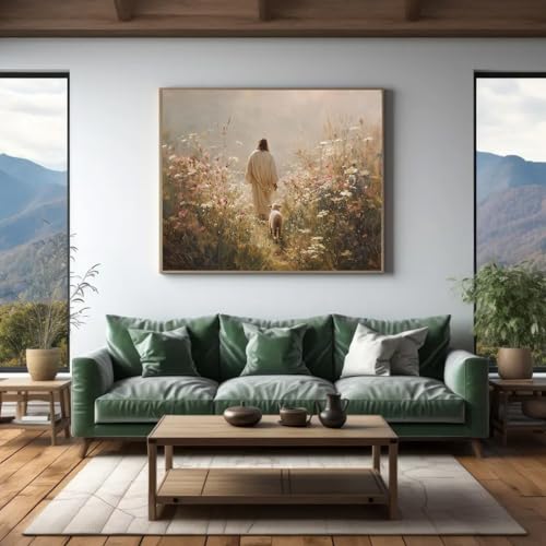 Jesus Paint by Numbers Kit for Adults Framed Canvas 12X16 in, Frameworkless - color: YH02807