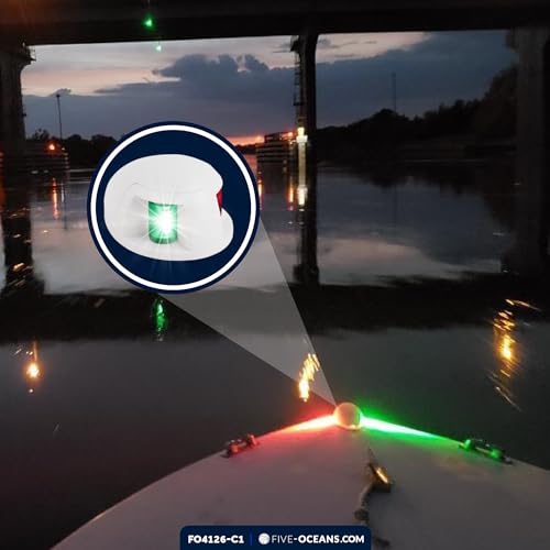 Five Oceans LED Anchor & Bi-Color Boat Navigation Light Kit - style: Anchor & Bi-Color Light - Kit#1 (White)