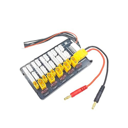 XT60 XT30 RC Lipo Battery Parallel Charging Board 2 in 1 Parallel Charging Plate XT30 XT60 Plug Supports 5 Packs for 2S-6S Lipo Battery