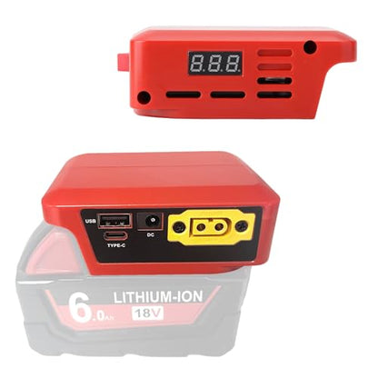 Multifunction Adapter for MIL 18V Batteries - color: red(for "MIL")