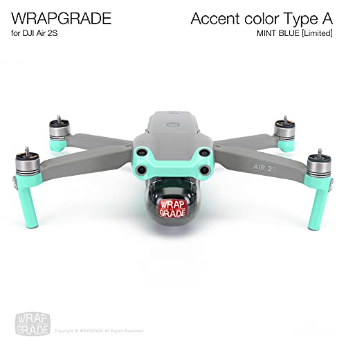 Wrapgrade Skin Compatible with DJI Air 2S | Accent Color A (Mint Blue) - color: Mint Blue