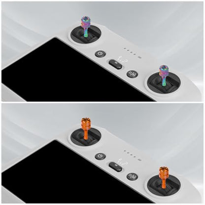4pcs Mini Joystick Replacement Compatible with DJI Mini 3 Pro - color: Dazzling Color,orange