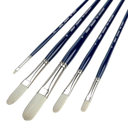 Silver Brush Limited Bristlon Multi-Length Filbert Oil Paintbrush Set, 5pc - color: Multilength Filbert Set, size: 5 count