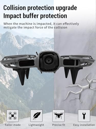 4-Pack Drone Landing Gear for DJI Neo 2, Lightweight Extension Legs Anti-Scratch Protector Bracket, Shockproof Plastic for DJI Neo Drone Accessories (Black)