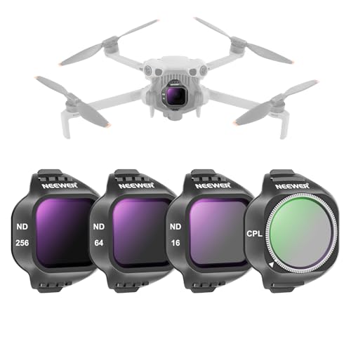 NEEWER CPL ND Filter Set Compatible with DJI Mini 5 Pro (CPL/ND16/ND64/ND256), Snap On Circular Polarizing Polarizer Neutral Density Lens Filter, Drone Camera Photography Accessories, 4 Pack - size: Mini 5Pro, style: 4 Packs ND/CPL