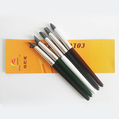 COMIART Clay Sculpture Tools Silicon Color Shapers Painting Brushes Size 6 - size: size6