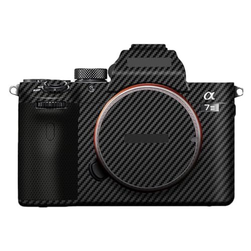 Camera Cover Skin Sticker for Sony A7III A7M3 A7R III Camera Protector Film Skin Anti-Scratch Protective Decoration A7 III A7R3(Carbon Fiber Black) - color: Carbon Fiber Black