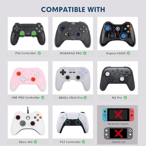 16Pcs Controller Thumb Grips Replacement for ps4/ps5, Silicone Joystick Caps, Anti-Slip Anti-Scratch Thumb Grips Caps Cover Analog Stick for Ps5/Ps4