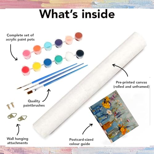 Paintcolor Flowers Paint by Numbers for Adults Beginners - color: daisy