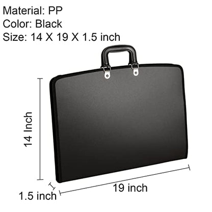 Acocony 11x17 Art Portfolio PP Material Black Pack of 1 - color: Black