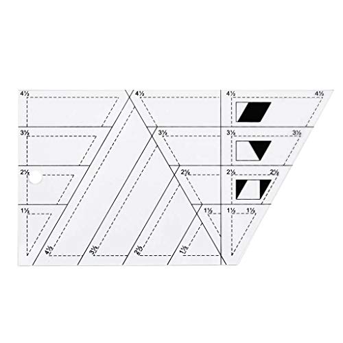 5Pcs Creative Grids Quilting Templates Set, Drafting Triangles 45 60 Degree Rhombus Longarm Square Sewing Rulers Free Motion Fabric Ruler Racks Patchwork Tool Handmade Drawing Supplies