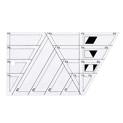 5Pcs Creative Grids Quilting Templates Set, Drafting Triangles 45 60 Degree Rhombus Longarm Square Sewing Rulers Free Motion Fabric Ruler Racks Patchwork Tool Handmade Drawing Supplies