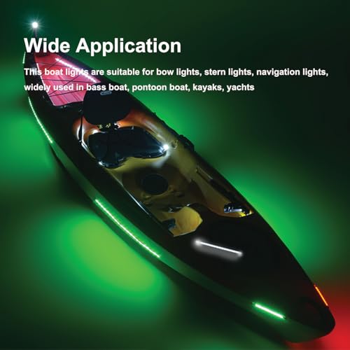 Red/Green Boat Navigation Lights, 7.8'' Marine Bow Light - color: Red / Green
