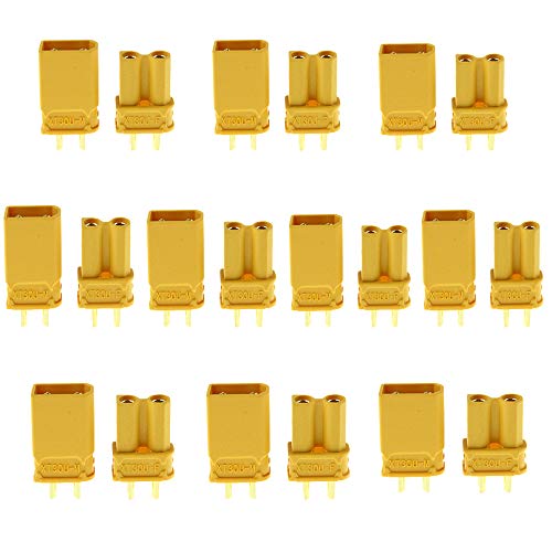 10 Pairs Amass XT30U (XT30 Upgrade) Male Female Bullet Connectors Power Plugs Adapter for RC Lipo Battery (XT30)
