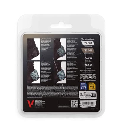 Vallejo - Silver NMM Color Set, Game Color, 4 Bottles x 0.6 fl.oz. - style: Silver NMM Color Set