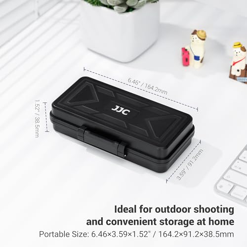 JJC Camera Battery & SD Memory Card Case Holder for Canon Nikon Sony DSLR - size: For Camera Battery x3