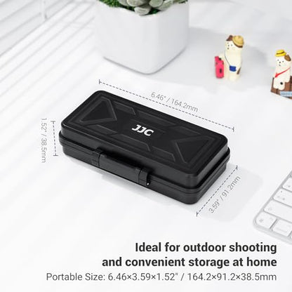 JJC Camera Battery & SD Memory Card Case Holder for Canon Nikon Sony DSLR - size: For Camera Battery x3