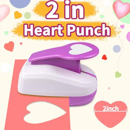 Heart Shaped Hole Punch, 2 inch Heart Punches for Paper Crafts - style: Heart