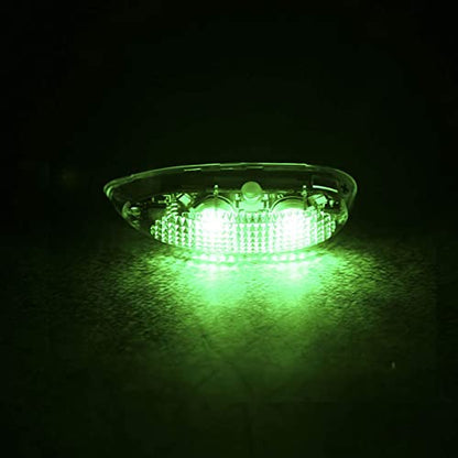 3PCS RC Plane Wireless LED Light Kit for Airplane Aircraft Helicopter Fix Wing Quadcopter, Water Droplet Shape Double/Quick/Flicker Flash Drone Lights, Green White LED Flashing