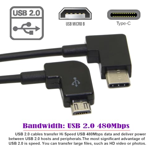 cablecc Remote Controller OTG Data Cable Type-C to Micro USB Compatible with FPV Aerial Photography Mavic Pro Platinum Mavic Pro RC Accessories - style: Type-C to Micro USB