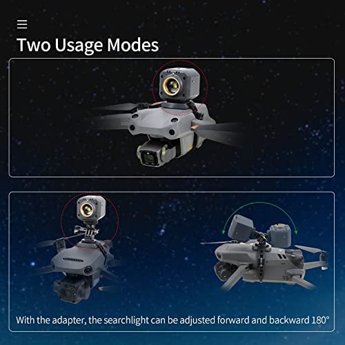 Hanatora Drone Night Flight Lights for DJI Air 3S 3 2S,Mavic 3/2,Air 2,Pro