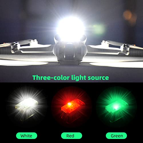 HeiyRC Mini Drone Strobe Light - Super Bright LEDs for DJI Air 3S/Neo/Avata 2/Mini 4K/3 Pro/4 Pro/2S/Mavic 3/Mavic 2/SE Drone Night Flight Anti Collision LED Lamp Accessory - color: 1PC PACK