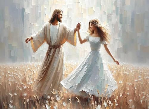 Jesus Paint by Numbers Kit for Adults Framed Canvas 12X16 in, Frameworkless - color: YH02821