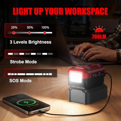 140W USB Battery Charger Compatible with Craftsman 20V Battery - color: Crimson