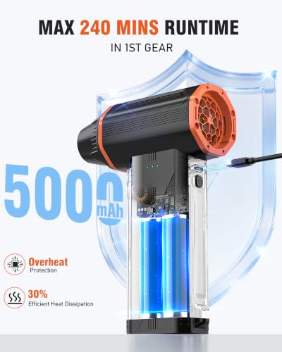 Electric Air Duster, 110000 RPM Cordless Rechargeable Compressed Air Duster