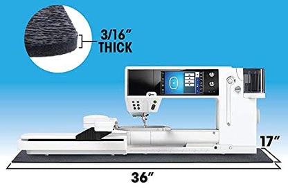 Stay-in-Place Machine Mat - 17" x 36" - Calms Vibration and Dampens Noise - size: Machine Mat 17" x 36"
