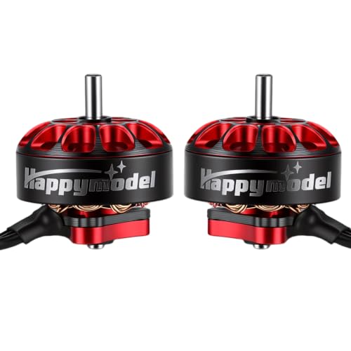 Happymodel EX1103 KV11000 Brushless Motor 1-2S (2PCS) – 11000KV High Speed Micro Motor for 85mm FPV Whoop Drone DIY, Shaft Dia. 1.5mm, 3.8g Lightweight Unibell Design, Compatible with Mobula8 (Motor)