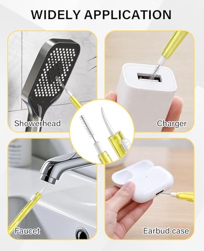 35PCS Charging Port Cleaner Kit for iPhone, USB C Port Cleaning Tool for Cell, Dual Sided Anti Clogging Nylon Brushes & Hook Cleaner