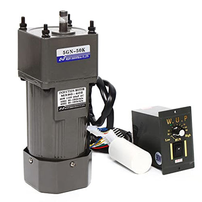 0-27RPM 90W 50K AC Variable Speed Gear Reduction Motor with Controller - color: 50K 90W